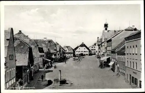 Ak Ortenburg Niederbayern, Marktplatz