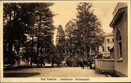 Ak Kreischa im Erzgebirge, Sanatorium, Kurhausplatz