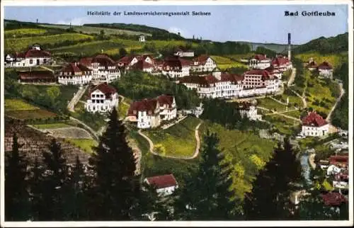 Ak Bad Gottleuba in Sachsen, Heilstätte der Landesversicherungsanstalt Sachsen, Panorama