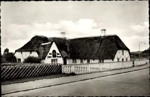 Ak List auf Sylt, Partie mit altem Gasthof, Panorama