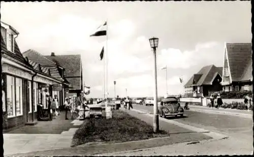 Ak Wenningstedt auf Sylt, Straße, Geschäfte, VW Käfer