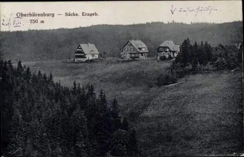 Ak Oberbärenburg Altenberg im Erzgebirge, Panorama