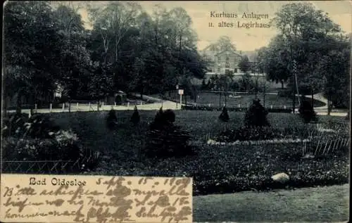 Ak Bad Oldesloe in Holstein, Kurhaus Anlagen, altes Logierhaus