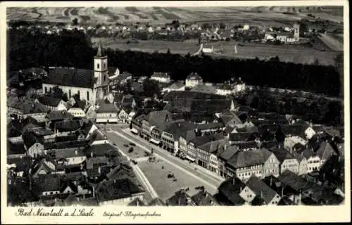 Ak Bad Neustadt an der Saale Unterfranken, Fliegeraufnahme, Kirche