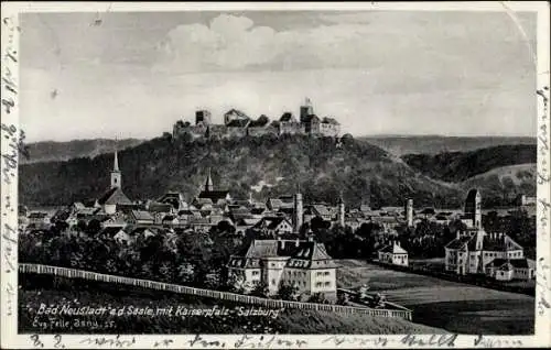 Ak Bad Neustadt an der Saale Unterfranken, Panorama, Kaiserpfalz, Salzburg