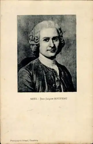 Ak Schriftsteller Jean-Jacques Rousseau, Portrait