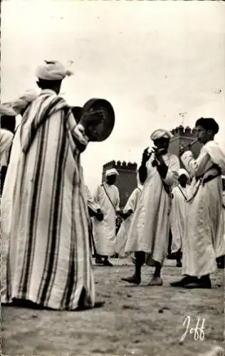 Ak Malerisches Marokko, Berbermusiker