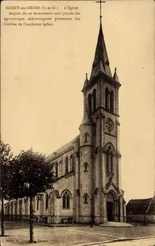 Ak Rosny sur Seine Yvelines, Kirche