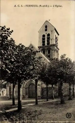 Ak Verneuil sur Seine Yvelines, Eglise