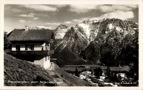 Ak Mittenwald in Oberbayern, Kranzberghaus, Karwendelgruppe