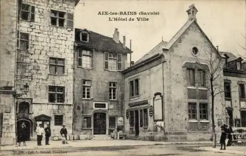 Ak Aix les Bains Savoie, Rathaus