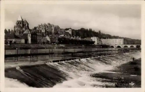 Ak Saint Aignan sur Cher Loir et Cher, le Deversoir, la rive gauche du Cher