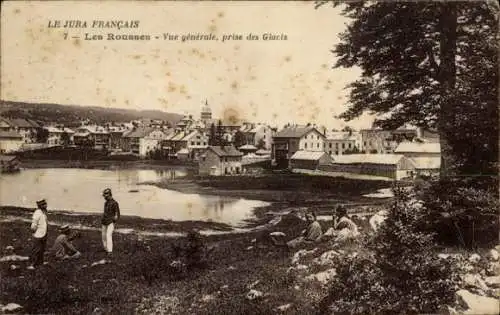 Ak Les Rousses Jura, Vue generale prise des Glacis