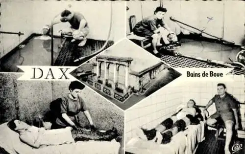 Ak Dax Landes, Bains et Applications de Boue, Fontaine d'eau chaude 64e