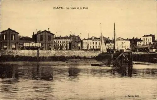 Ak Blaye Gironde, Gare, Port