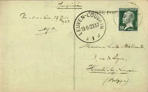 Ak Thiézac Cantal, Panorama, prise des Couronnes