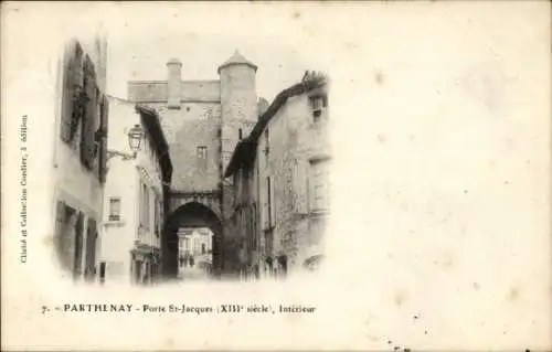 Ak Parthenay Deux Sèvres, Porte Saint Jacques