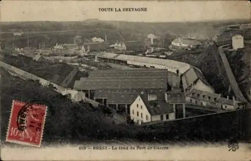 Ak Brest Finistère, Le fond du Port de Guerre