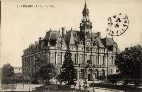 Ak Limoges Haute Vienne, Rathaus