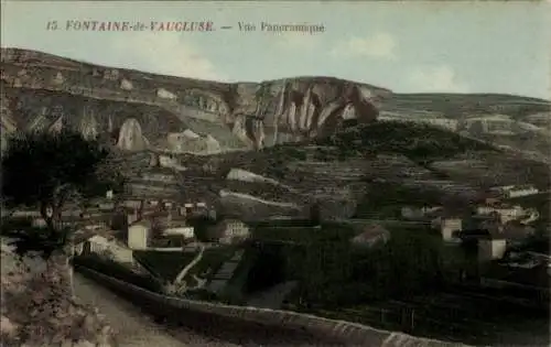 Ak Fontaine de Vaucluse, Panorama