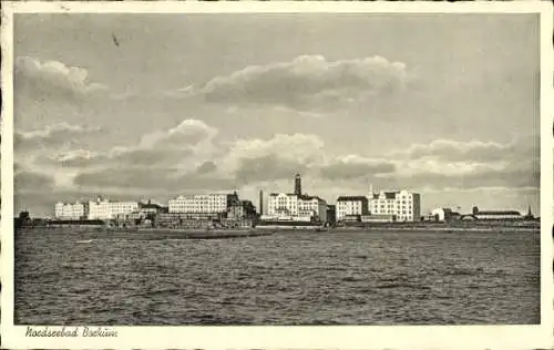 Ak Nordseebad Borkum in Ostfriesland, Teilansicht, Schiff