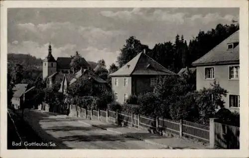 Ak Bad Gottleuba in Sachsen, Straßenpartie