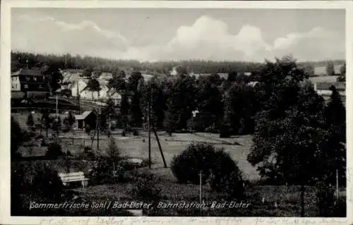 Ak Sohl Bad Elster im Vogtland, Ortsansicht, Bahnstation