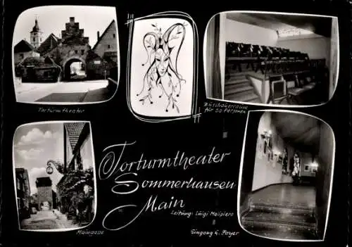 Ak Sommerhausen am Main Unterfranken, Torturmtheater, Maingasse, Eingang, Foyer