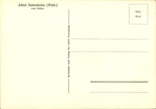 Ak Neresheim in Württemberg, Abtei, Südseite