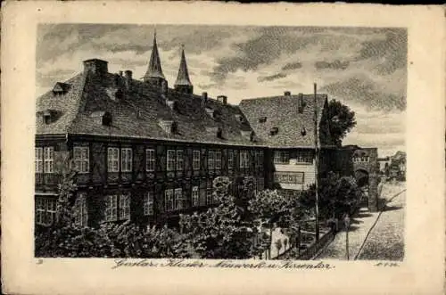 Ak Goslar am Harz, Kloster Neuwerk, Rosentor