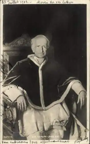 Ak Papst Leon XIII., Portrait