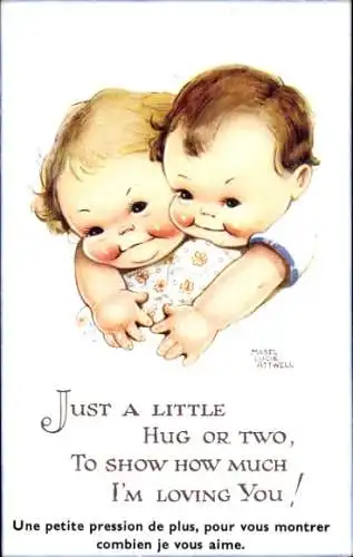 Künstler Ak Attwell, Mabel Lucie, Junge und Mädchen