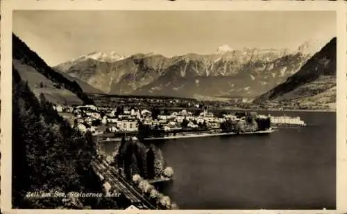 Ak Zell am See in Salzburg, Gesamtansicht, Steinernes Meer