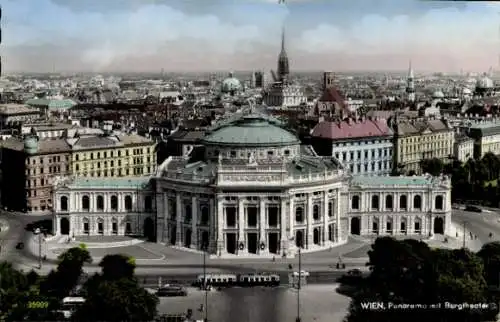 Ak Wien, Panorama, Burgtheater