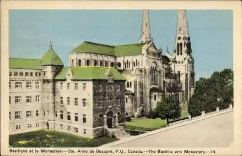 Ak Sainte Anne de Beaupré Quebec Kanada, Basilika, Kloster