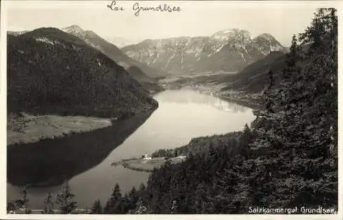 Ak Grundlsee Steiermark, Salzkammergut, See, Gesamtansicht