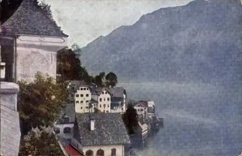 Ak Hallstatt im Salzkammergut Oberösterreich, Blick vom Friedhof