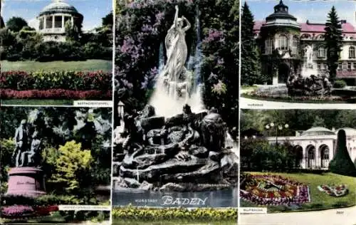 Ak Baden bei Wien in Niederösterreich, Kurhaus, Brunnen