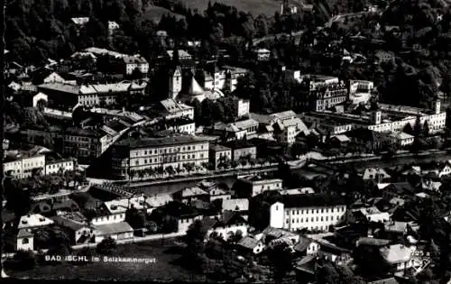 Ak Bad Ischl in Oberösterreich, Salzkammergut, Luftbild