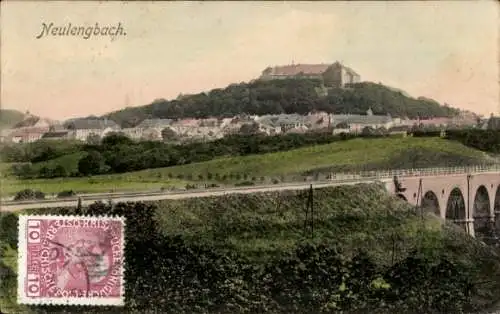 Ak Neulengbach in Niederösterreich, Gesamtansicht, Viadukt