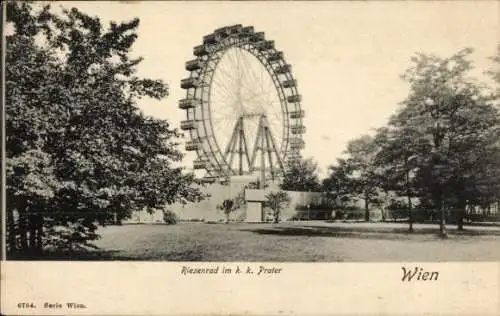 Ak Wien 2 Leopoldstadt, Prater, Riesenrad