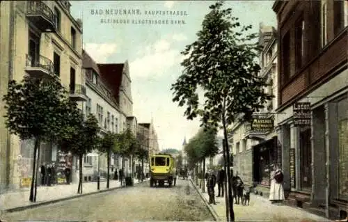 Ak Bad Neuenahr, Hauptstraße, Gleislose elektrische Bahn