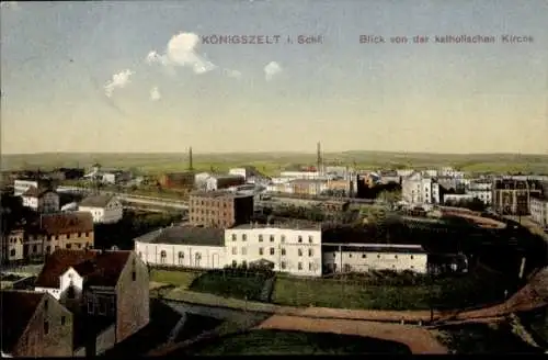 Ak Jaworzyna Śląska Königszelt Schlesien, Blick von der katholischen Kirche