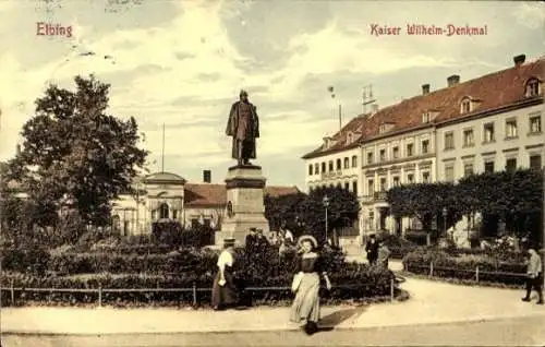 Ak Elbląg Elbing Westpreußen, Kaiser Wilhelm Denkmal