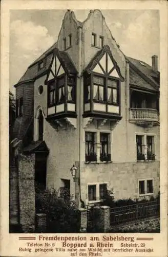 Ak Boppard am Rhein, Familienpension am Sabelsberg, Sabelstraße 29