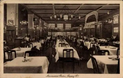 Ak Leipzig in Sachsen, Naumann-Bräu, Speiseraum, Neumarkt, Kupfergasse