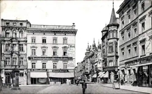 Ak Opole Oppeln Schlesien, Ring, Nicolaistraße, Geschäfte, Bekleidungshaus H. Süsskind, Emil David