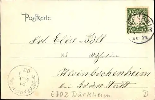 Ak Bad Dürkheim am Pfälzerwald, Ruine Kloster Limburg