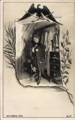 Ak Schauspielerin Sarah Bernhardt, Portrait im Kostüm