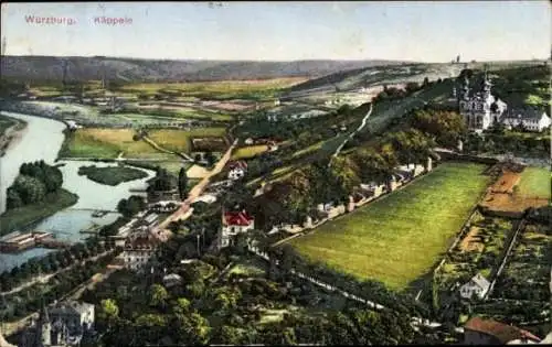 Ak Würzburg am Main Unterfranken, Panorama, Käppele